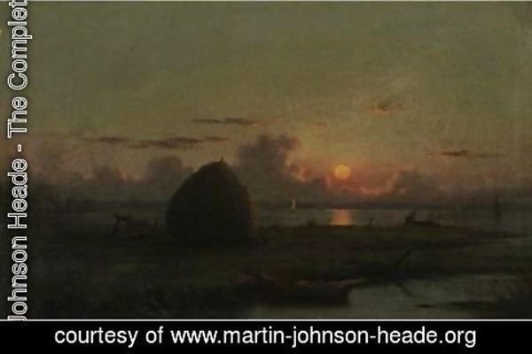 Martin Johnson Heade - Haystack At Sunset