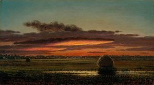 Martin Johnson Heade - Sunset Over the Marshes