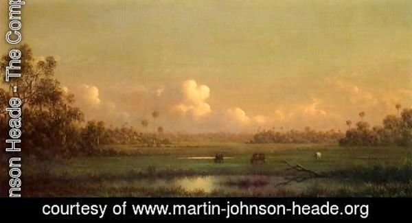 Martin Johnson Heade - Evening  Lake Alto  Florida