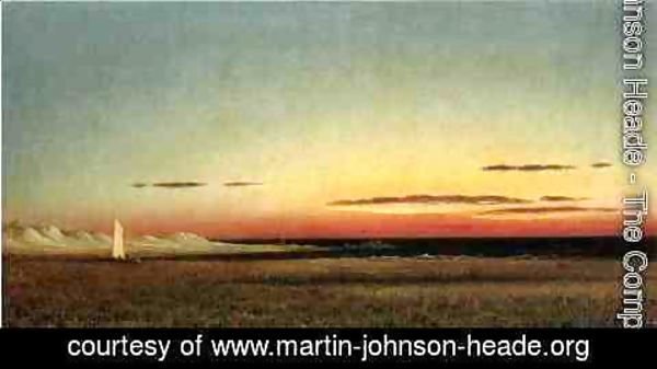 Martin Johnson Heade - Marsh Scene At Dusk