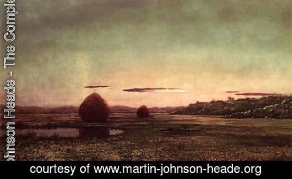 Martin Johnson Heade - Marsh Scene  Sunset   Sketch