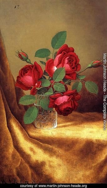 Red Roses In A Crystal Goblet