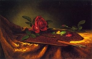 Martin Johnson Heade - Roses On A Palette