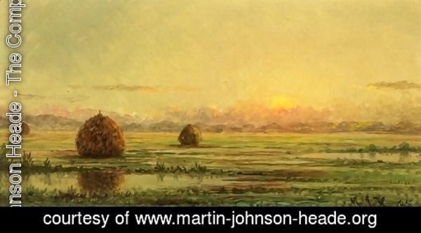 Martin Johnson Heade - Sunset   A Sketch