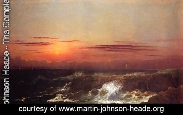Martin Johnson Heade - Sunset At Sea