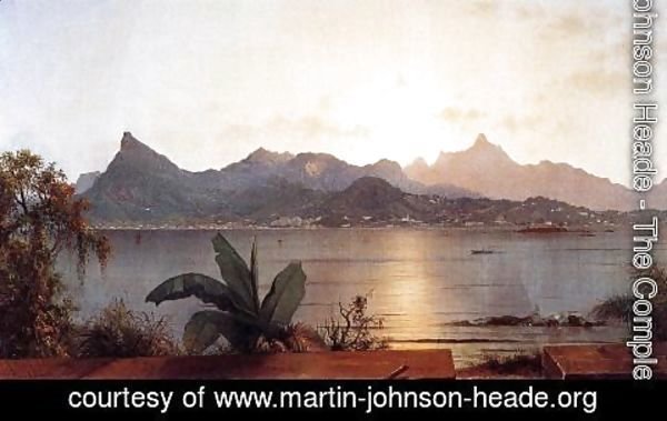 Martin Johnson Heade - Sunset Harbor At Rio