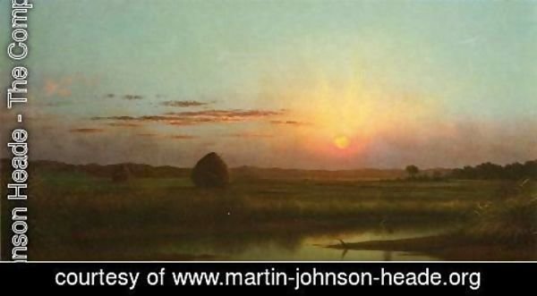 Martin Johnson Heade - Sunset Over The Marsh