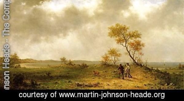 Martin Johnson Heade - Two Hunters In A Landscape