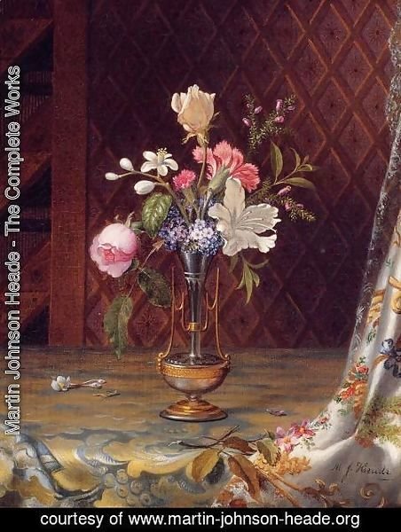 Martin Johnson Heade - Vase Of Mixed Flowers