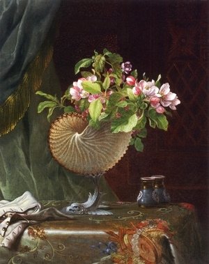 Victorian Still Life With Apple Blossoms