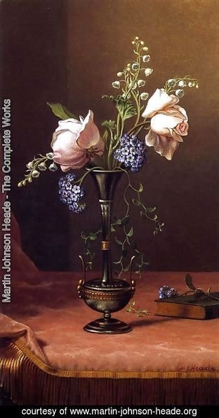 Martin Johnson Heade - Victorian Vase With Flowers Of Devotion
