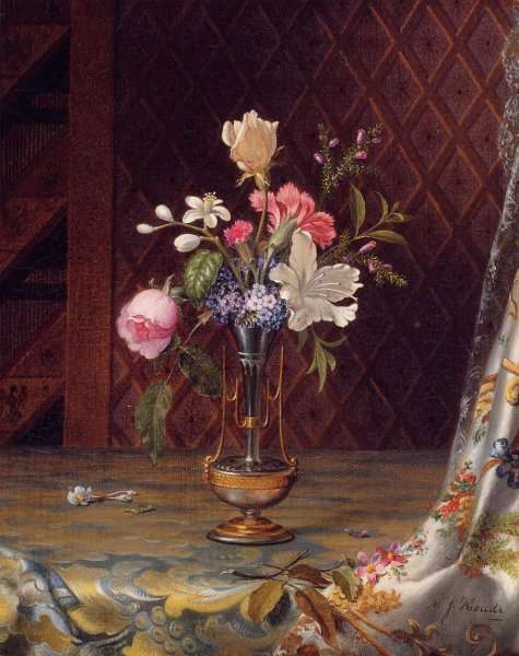 Vase Of Mixed Flowers by Martin Johnson Heade