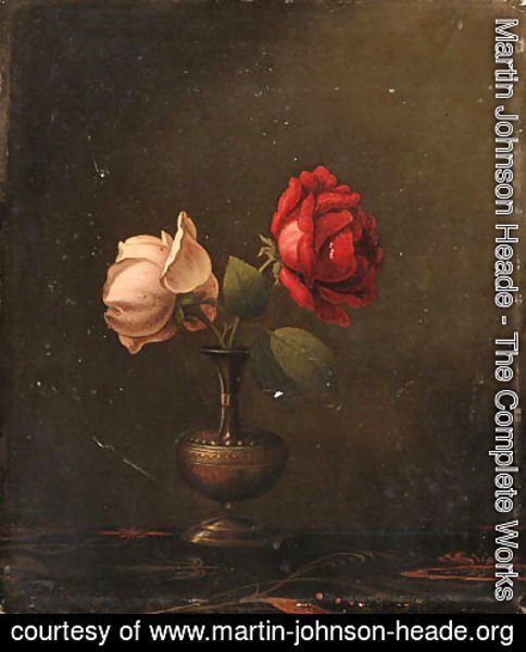 Martin Johnson Heade - Still Life with Red and Pink Roses