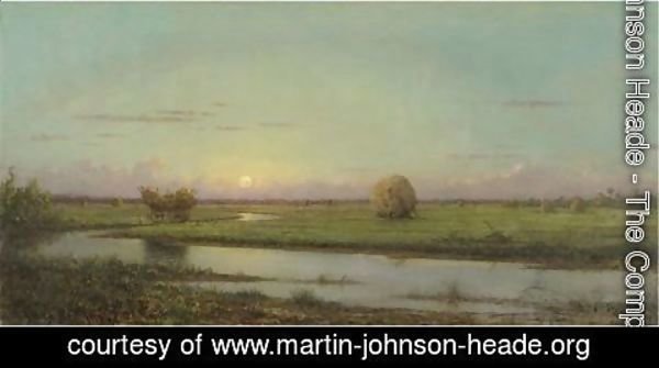 Martin Johnson Heade - Sunset Over Newburyport Meadows