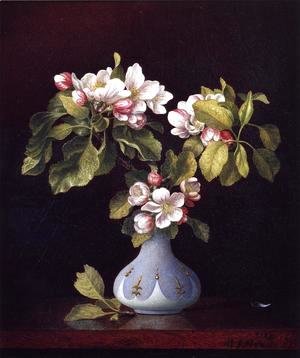 Martin Johnson Heade - Apple Blossoms In A Vase