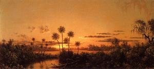 Martin Johnson Heade - Florida River Scene Early Evening  After Sunset