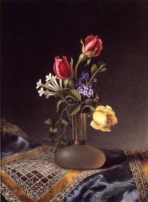 Flowers In A Frosted Vase