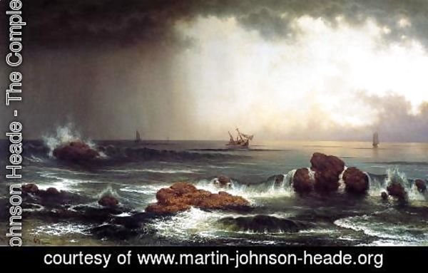 Martin Johnson Heade - Hazy Sunrise At Sea