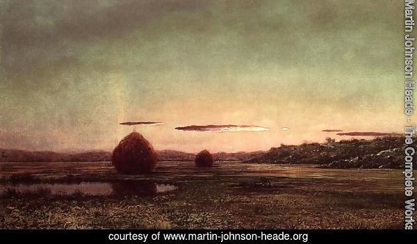 Marsh Scene  Sunset   Sketch