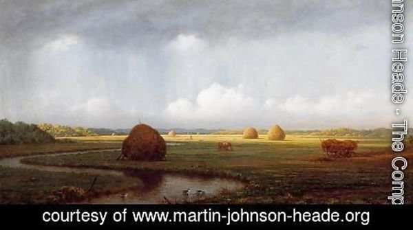 Martin Johnson Heade - Sudden Shower  Newbury Marshes