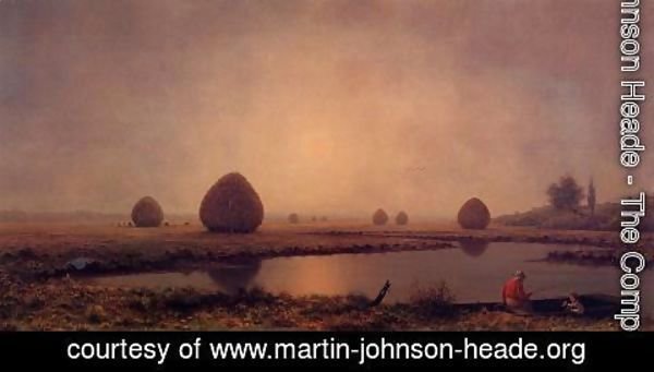Martin Johnson Heade - Sunrise On The Marshes