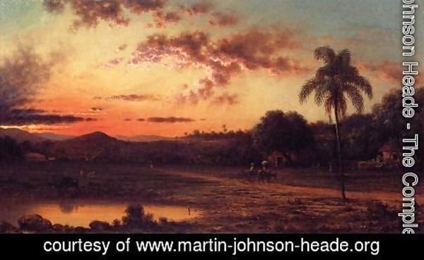 Martin Johnson Heade - Sunset A Scene In Brazil