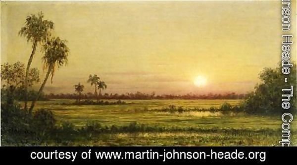 Martin Johnson Heade - Sunset In Florida