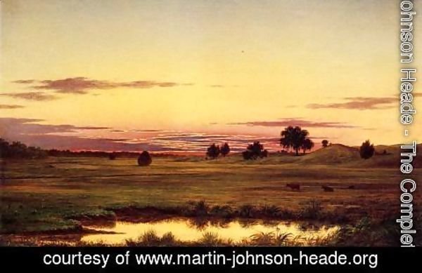 Martin Johnson Heade - Sunset  Rhode Island